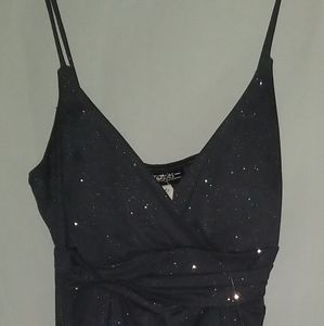 Dark Gray Glittery Shimmery Dress Gown